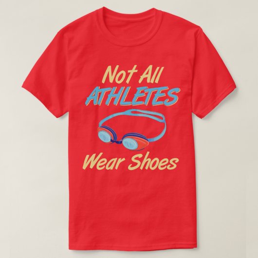すべてのアスリート衣服シューズスイミング Tシャツ (デザイン正面)