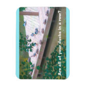 「すべてのアヒルは列に並んでいるか?」 3x4フォトマグネット マグネット (縦)