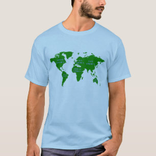 すべてのアメリカの世界地図のTシャツ Tシャツ