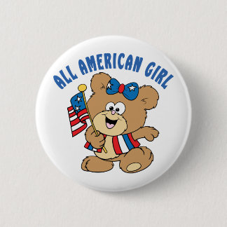 すべてのアメリカの女の子くま 缶バッジ