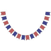 すべてのアメリカの星条旗の旗 バンティングフラッグ (全)