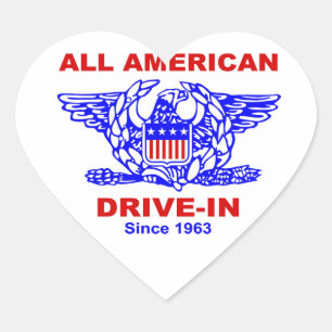すべてのアメリカンハンバーガードライブのハート ハートシール