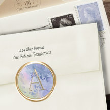 すべてのイニシャル金ゴールドモノグラムウォーターカラーダマスクブルー