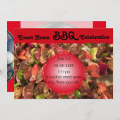 すべてのイベントのBBQお祝い招待状テンプレート 招待状 (正面/裏面)