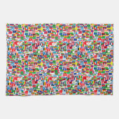 すべてのインターナショナルの旗 キッチンタオル (横)