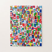 すべてのインターナショナルの旗 ジグソーパズル (縦)