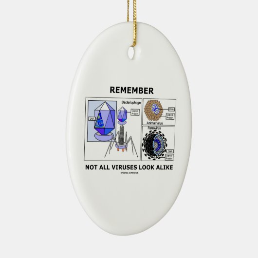 すべてのウイルスの良く似たウイルス学を覚えないで下さい セラミックオーナメント (右)