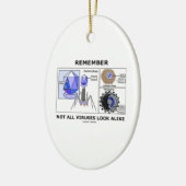 すべてのウイルスの良く似たウイルス学を覚えないで下さい セラミックオーナメント (左)