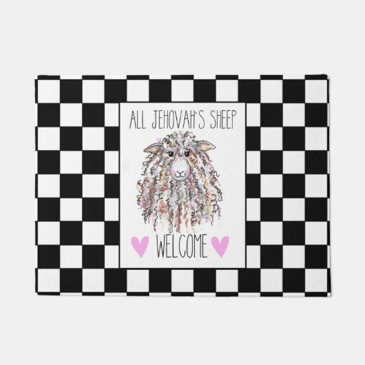 「すべてのエホバの羊の歓迎」形式 ドアマット (正面)