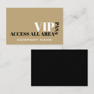 すべてのエリアへのアクセスデザイン、VIPカード 名刺