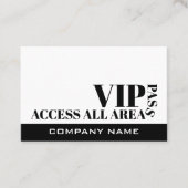 すべてのエリアへのアクセスデザイン、VIPカード 名刺 (正面)