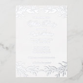 すべてのエレガント白パーティーフォイル招待状 箔招待状 (正面)