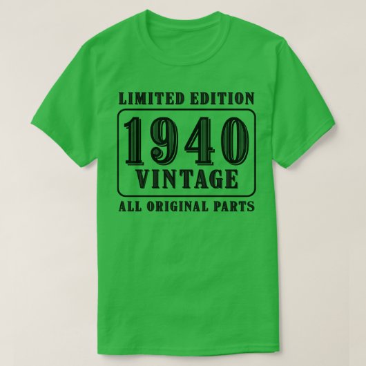 すべてのオリジナルパーツヴィンテージ1940限定版bi tシャツ (デザイン正面)