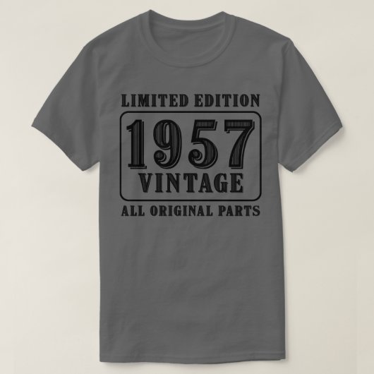 すべてのオリジナルパーツヴィンテージ1957限定版bi tシャツ (デザイン正面)