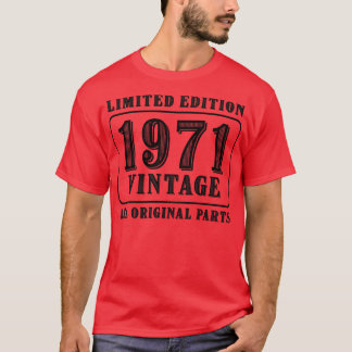 すべてのオリジナルパーツヴィンテージ1971限定版bi tシャツ