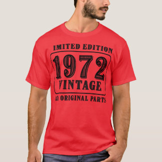 すべてのオリジナルパーツヴィンテージ1972限定版bi tシャツ