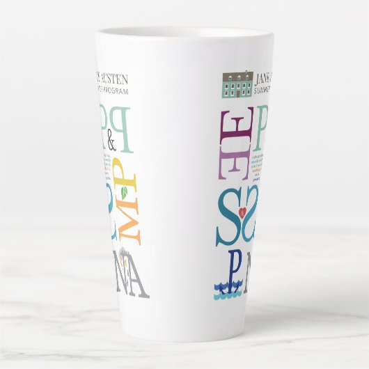 すべてのオースティン小説JASP両面 カフェラテマグ (正面)