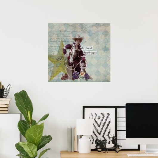 すべてのカウボーイズ行った女性のカーボーイポスター ポスター