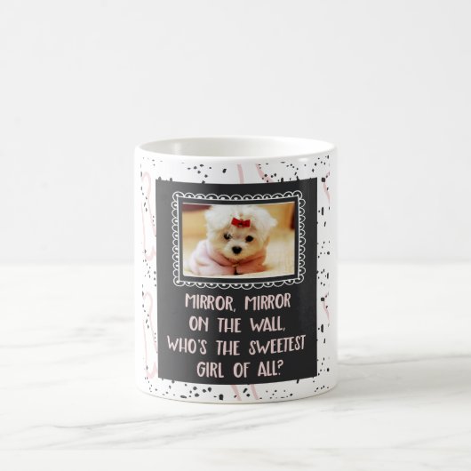 すべてのカスタムな犬の写真のマグの最も甘い女の子 コーヒーマグカップ (中央)