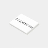すべてのカッコいいスポーツ愛好家のためのトライアスロンのロゴ ポストイット (アングル)