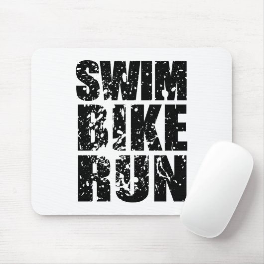 すべてのカッコいいスポーツ愛好家のためのトライアスロンのロゴ マウスパッド (マウス)