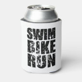 すべてのカッコいいスポーツ愛好家のためのトライアスロンのロゴ 缶クーラー (缶裏面)