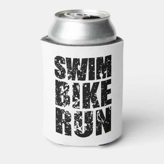 すべてのカッコいいスポーツ愛好家のためのトライアスロンのロゴ 缶クーラー (缶裏面)