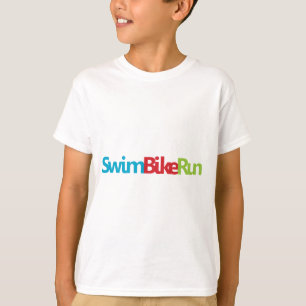 すべてのカッコいいスポーツ愛好家のためのトライアスロンのロゴ Tシャツ