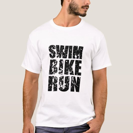 すべてのカッコいいスポーツ愛好家のためのトライアスロンのロゴ Tシャツ (正面)