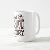 すべてのカットが物語を告げる – 木工素朴業 コーヒーマグカップ (正面右)