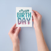 すべてのカラフルハッピーバースデー チラシ (手)