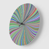 すべてのカラー日が差すことスパイラルオプティカル幻想アート ラージ壁時計 (傾斜)
