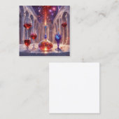 すべてのガラス吹き超現実主義スタイルアーバン吸血鬼 スクエア名刺 (正面/裏面)