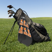 すべてのキツネ与えI ゴルフタオル (グリーン)