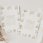 すべてのキャンパーの呼び出し子供の誕生日パーティー招待状 招待状