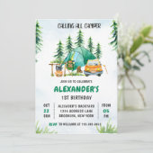 すべてのキャンパーを呼び出す1stバースデーキャンプパーティー 招待状 (スタンド正面)