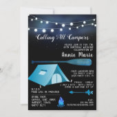 すべてのキャンパーズブルー誕生日招待状 招待状 (正面)