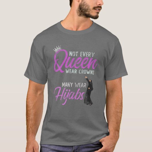 すべてのクイーン衣服クラウンいくつかの選択Hijabs Hij Tシャツ (正面)