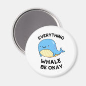 すべてのクジラは大丈夫おもしろいホエールプン マグネット (正面/裏面)