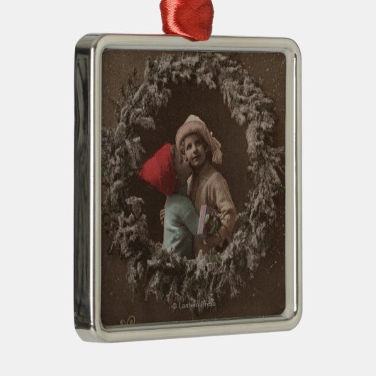 すべてのクリスマスの喜びはThineLittleの子供の接吻です メタルオーナメント (右)