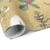 すべてのクリスマストナカイ金ゴールドリップル ラッピングペーパー (ロールコーナー)