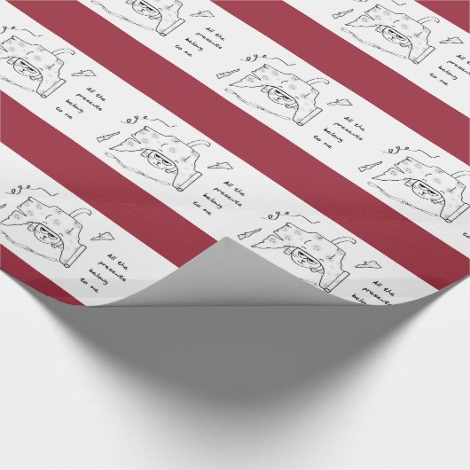 すべてのクリスマスプレゼントは怒っている猫に属します ラッピングペーパー (角)