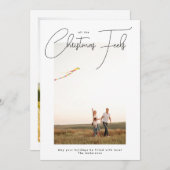 すべてのクリスマス感じトレンディースクリプトのフォトフレーム シーズンカード (正面/裏面)