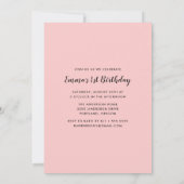 すべてのグリッターの最初の誕生日パーティーの招待 招待状 (裏面)