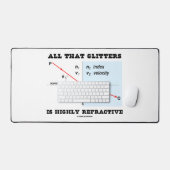 すべてのグリッターは高屈折物理学である デスクマット (キーボード&マウス)