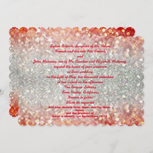 すべてのグリッターテーマ   招待状 (正面/裏面)