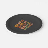 すべてのグレイビーベビーおもしろい感謝祭トルコ秋 ペーパープレート (アングル)