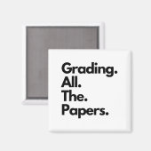 すべてのグレーディング紙おもしろい先生ミーム マグネット (正面/裏面)