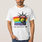 すべてのゲイプライドの自由と正義パーソナライズされた Tシャツ (正面)