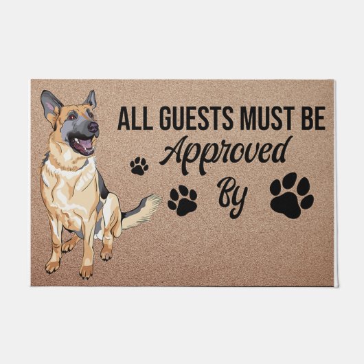 すべてのゲストは犬の名前で承認する必要があります ドアマット (正面)